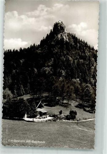 83684 W8180 Tegernsee Foto AK Gasthaus mit Riederstein und Riedersteinkapelle