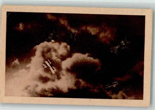 1918 Doppeldecker im Luftkampf Feldpost Bayer. Etappen-Hilfs-Komp. 2