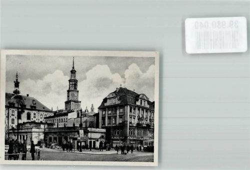 Posen Rathaus Straßenbahn Foto keine AK