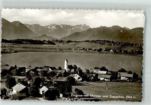 Murnau Fliegeraufnahme Riegsee und Zugspitze