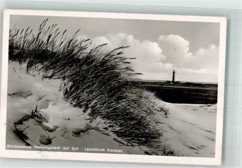 Kampen Dünenlandschaft mit Leuchtturm Fotograf Erich Hausen Notopfermarke