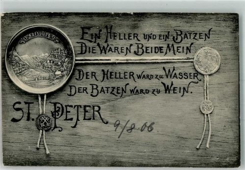 Salzburg 1906 St. Peter Urkunde