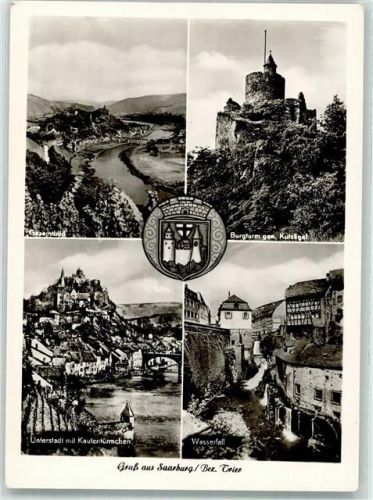 Saarburg Burg Kutzägel Wappen Wasserfall Kräutertürmchen