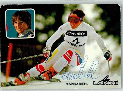 Marina Kiehl Skiabfahrtslauf Autogramm
