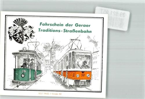 Gera Fahrschein für eine Sonderfahrt mit der historischen Straßenbahn