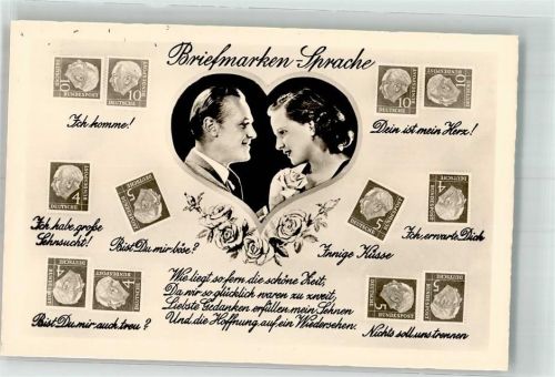 Liebespaar im Herz Gedicht Verlag Amag Serie 70325