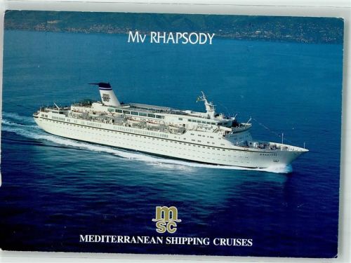Fliegeraufnahme der MV Rhapsody der Mediterranean Shipping Cruises