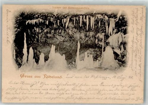 Rübeland 1898 Inneres der Hermannshöhle