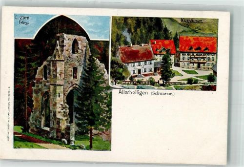 Allerheiligen sign. Zorn Klosterruine und Kurhäuser Allerheiligen Verlag Carl Zanger