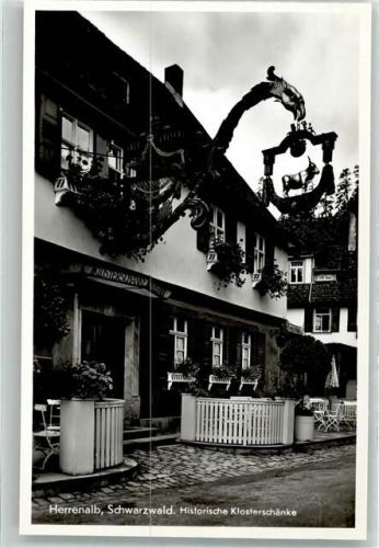 Bad Herrenalb Mönchs Posthotel Gasthaus Klosterschänke zum Ochsen Wirtsschild von 1663