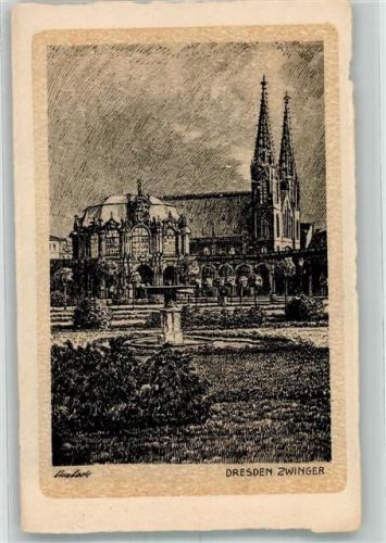 Dresden Zwinger mit der ehemaligen Sophienkirche