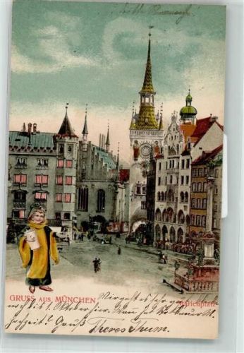 München 1904 Bierkrug Marienplatz