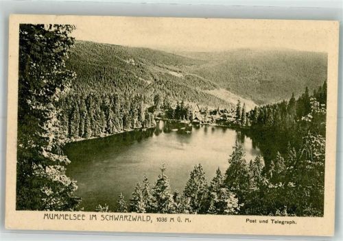 Mummelsee 1926 Der See mit Postamt und Telegraph Fotograf Franz Maier