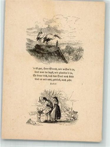 Gedicht v. Hebel Storch Verlag Friedrich Stollberg M111