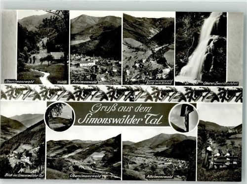 Obersimonswald Oberer Zweribachfall Blick zum Brend