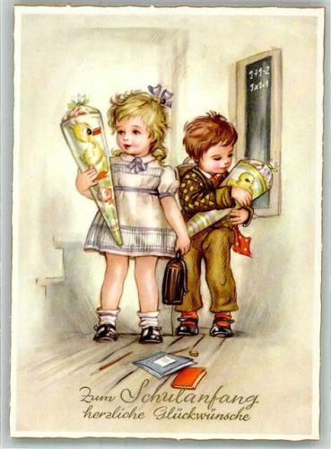 Glückwunsch Kinder Ranzen Schultüte