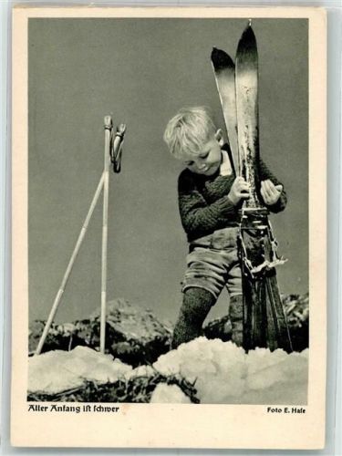 Aller Anfang ist schwer, Kleinkind mit Ski