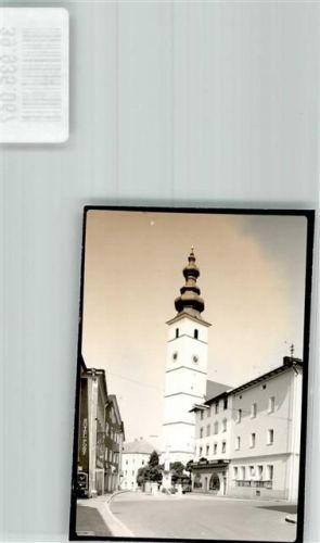 Waging Kirche St. Martin mit Hotel Post Foto Original aus Archiv eines Ansichtskartenverlags Ort handschriftlich