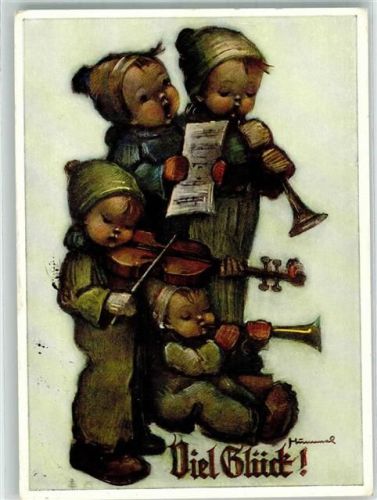 Vier Kinder musizieren mit Geige und Flöte Verlag Josef Müller Nr. 5612
