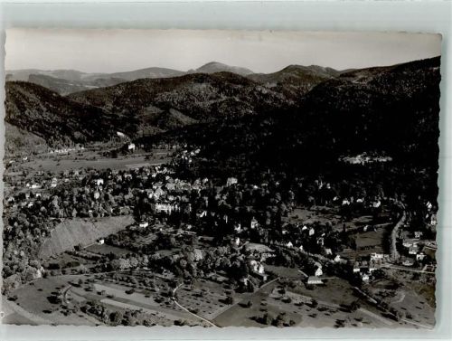 Badenweiler Fliegeraufnahme Ort handschriftlich Foto Original aus Archiv eines Ansichtskartenverlags