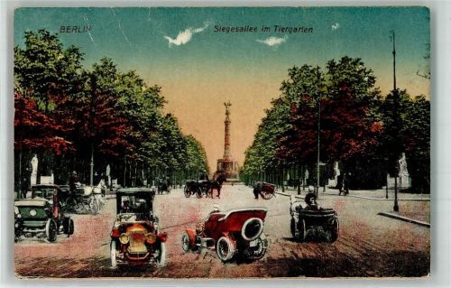 Tiergarten Denkmal Siegessäule Auto Siegesallee