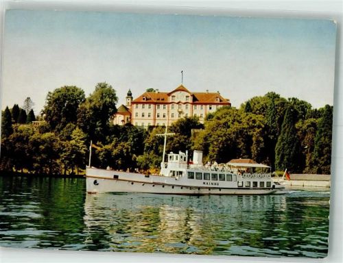Insel Mainau Fahrgastschiff Mainau vor dem Deutschordensschloss Fotograf Lennart Bernadotte