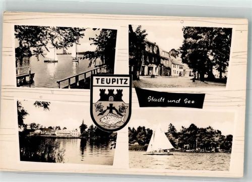 Teupitz 1962 Wappen Segelboot