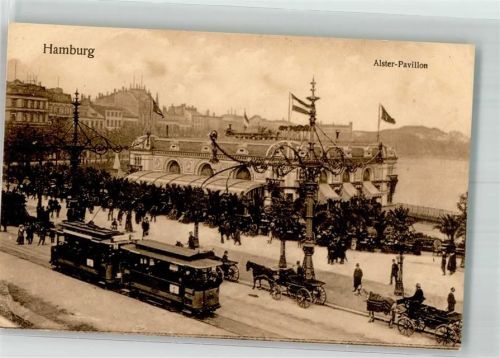 Hamburg Alster-Pavillon Straßenbahn