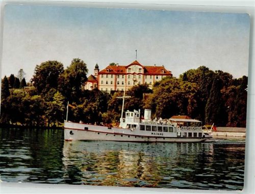 Insel Mainau Fahrgastschiff Mainau vor dem Deutschordensschloss Fotograf Lennart Bernadotte