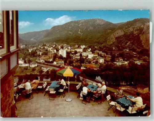 Bad Münster-Ebernburg Gasthaus Burgschänke Terrasse Ort handschriftlich Foto Original aus Archiv eines Ansichtskartenverlags