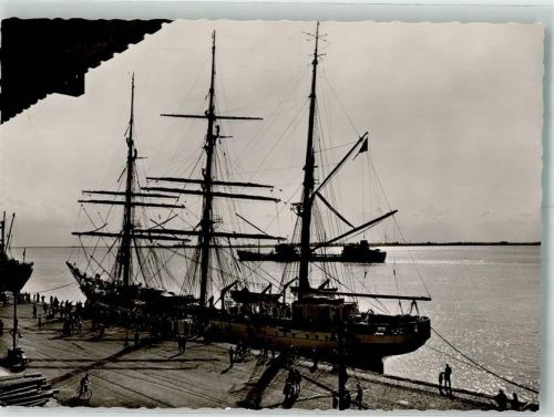 Bremerhaven 1962 Hafen Segelschulschiff Gorch Fock