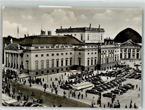 Berlin Mitte 1955 Deutsche Staastoper Unter den Linden Einladung 1955 Auto