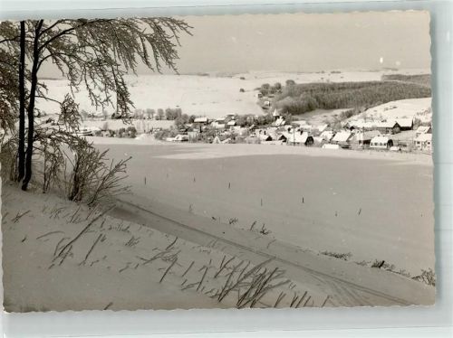 Usseln Der Ort mit Kirche St. Sturmius im Winter Ort handschriftlich Foto Original aus Archiv eines Ansichtskartenverlags