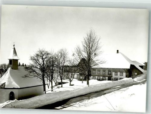 Giesshübel Gasthaus Pension am Schauinsland mit Kapelle St. Maria im Winter