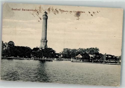 Swinemünde 1918 Leuchtturm Feldpost WK I