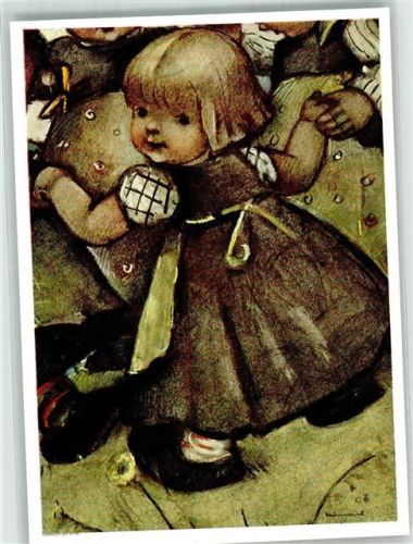 Kleines Mädchen tanzt Ringelreihen Verlag Josef Müller Nr. 14600