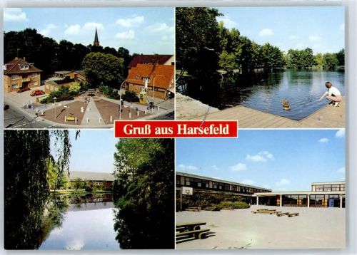 21698 W2165 Harsefeld - Ortspartie, Schule, Seepartie