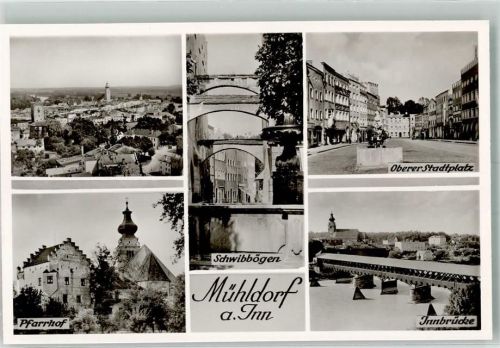 Mühldorf Pfarrhof Schwibbögen Oberer Stadtplatz Innbrücke