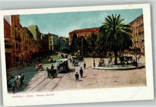 Napoli Pferdestrßenbahn Piazza Cavour