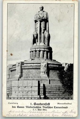 Hamburg 1. Gauturnfest Nidersachsen 1923 Bismarckdenkmal