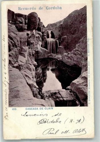 Cordoba 1903 Wasserfall Cascada de clain