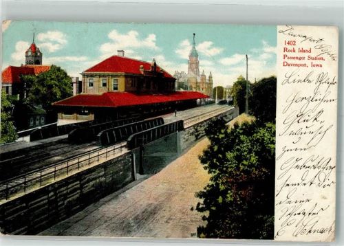 Des Moines 1906 Bahnhof Davenport