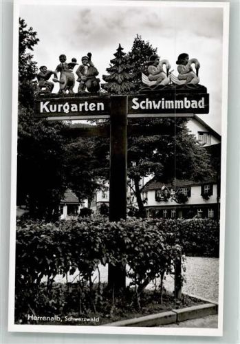 Bad Herrenalb Wegweiser Kurgarten Schwimmbad