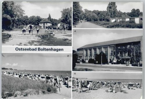 Ostseebad Boltenhagen Wasserspiele, Strand, Promenade am Campingplatz, FDGB- Erholungsheim