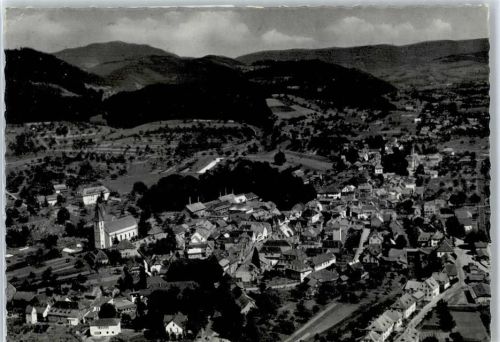 77736 W7615 Zell am Harmersbach - Kirche, Ortsansicht, Luftkurort