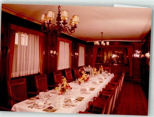 Ettlingen Hotel Gasthaus Erbprinz Gedeckter Tisch Foto Original aus Archiv eines Ansichtskartenverlags Ort handschriftlich