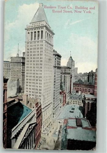 New York City 1913 Bankers Trust Co. Building Broad Street