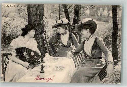 Frauen Hutmode Fächer Fec. Ch. Scolik Serie 899 No. 6