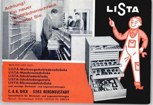 Bergneustadt 10. Europäische Werkzeugmaschinen-Ausstellung 1967 Hannover, Spezialfabrik für Werkstatt- und Lagereinrichtungen C.& A. Dick