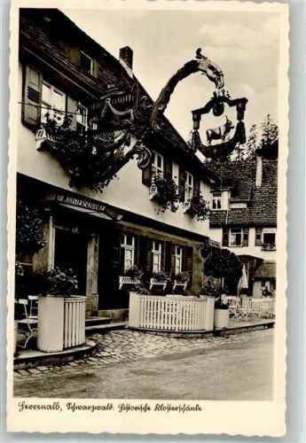 Bad Herrenalb Gasthaus Klosterschänke Werbeschild